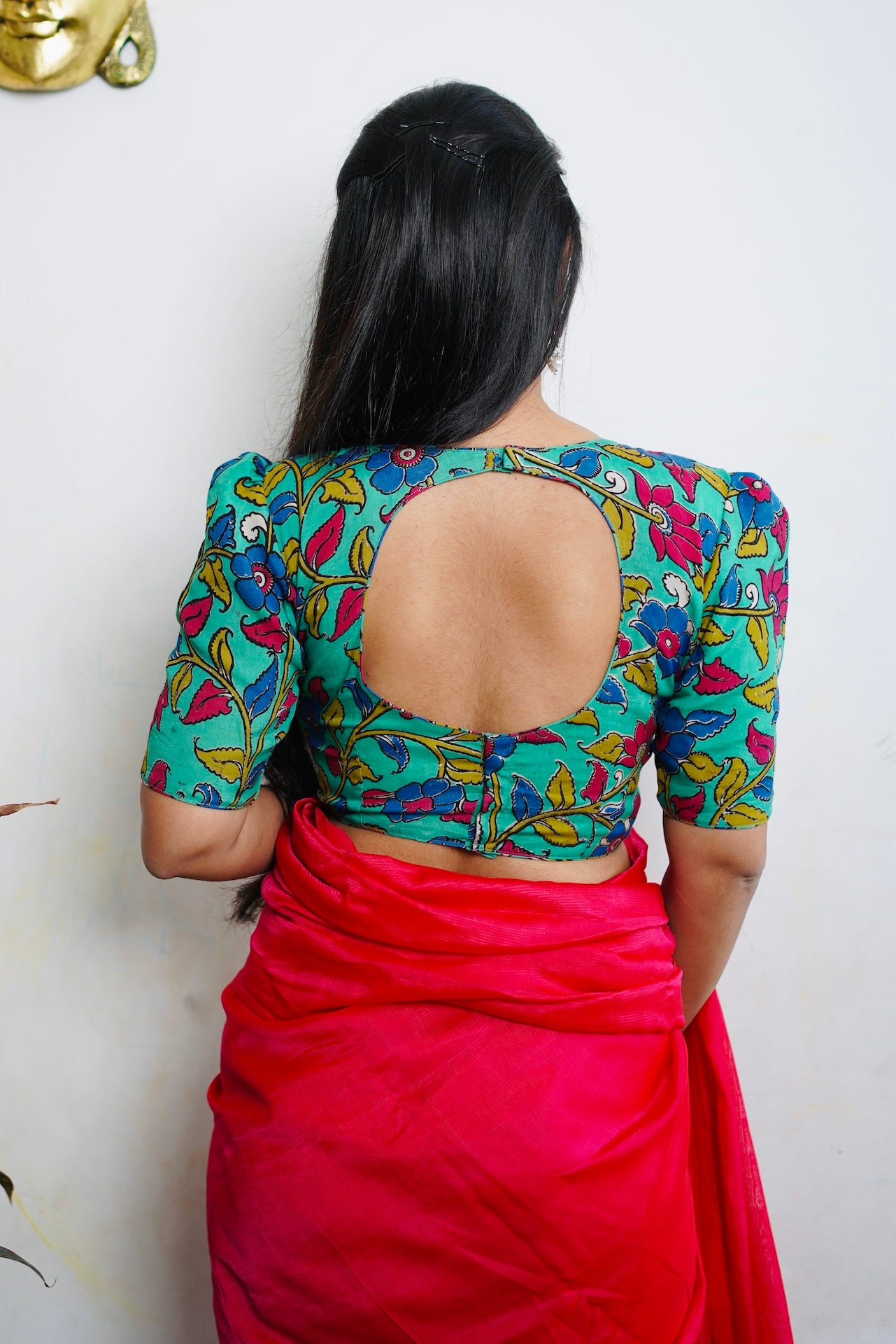 Mangalagiri Plain Magenta Pink Saree