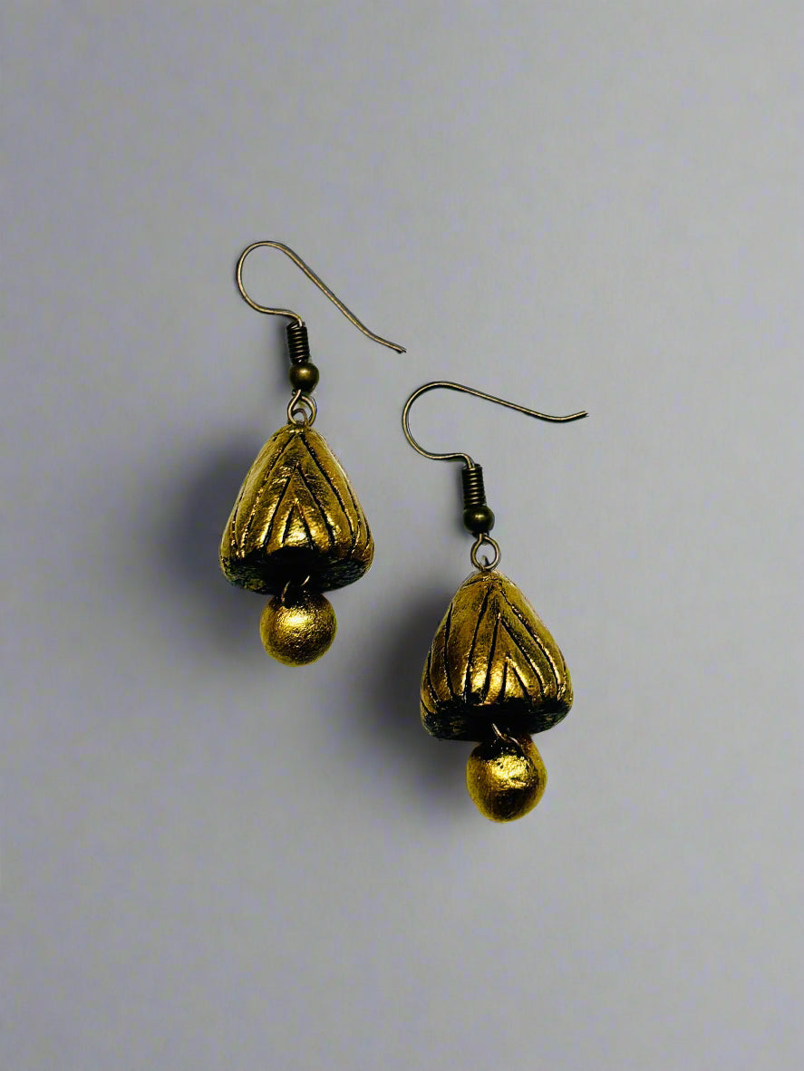 Rustic Minimalist Bell Earrings